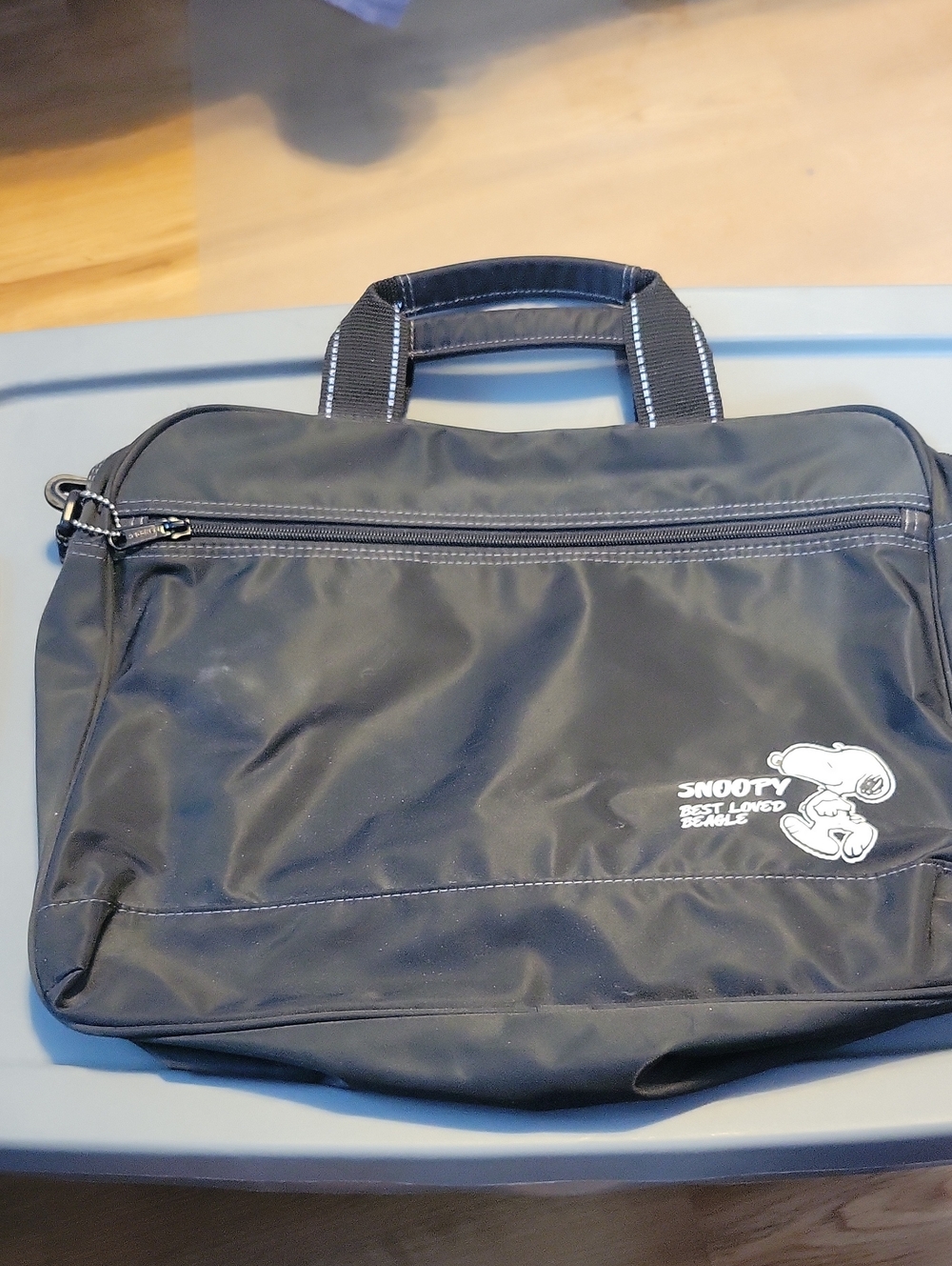 Snoopy Black Men's Briefcase-Style Laptop Bag